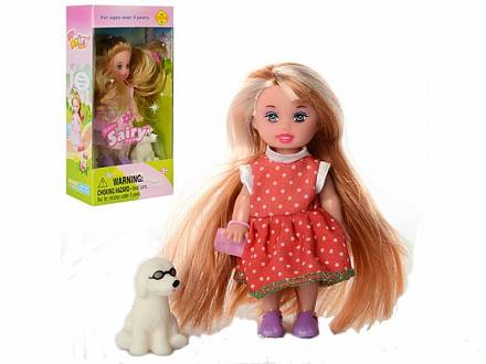 Кукла Defa с собачкой и аксессуарами, 10 см 